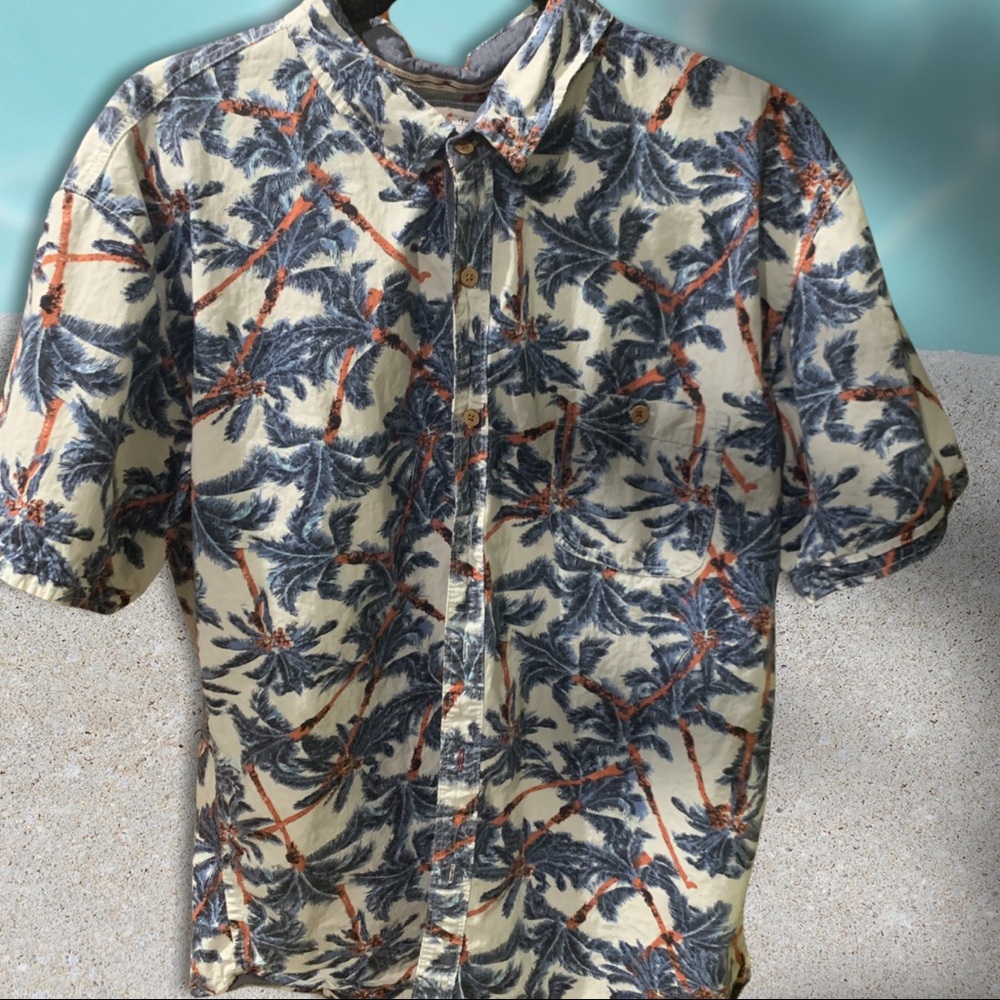 MBX  Short Sleeve Button Down Hawaiin Shirt